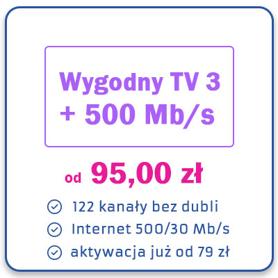 122 kanały + 500 Mb/s