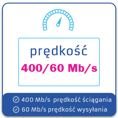 prędkość 400/60 Mb/s