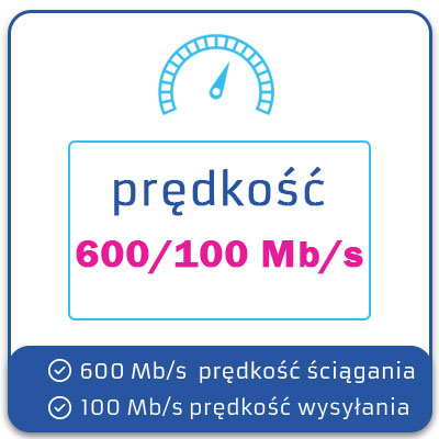 prędkość Internet 600/100