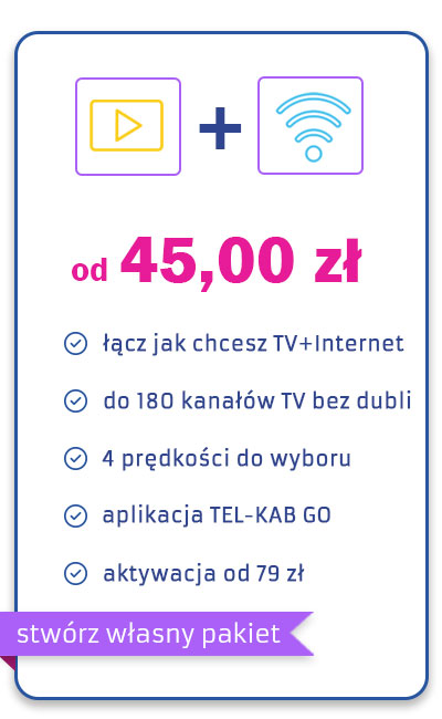 Konfigurator TV + Internet oferta tradycyjna