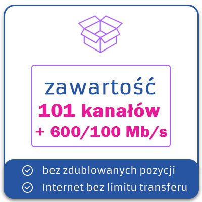 zawartość bestsellerowej paczki TV + Internet