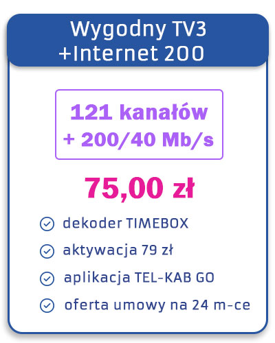 Wygodny TV3 + 200 Mb/s