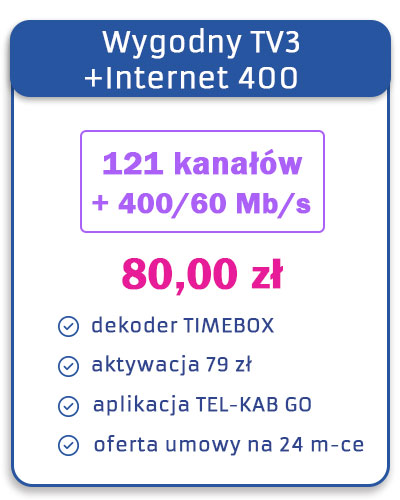 Wygodny TV3 + 400 Mb/s