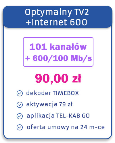 101 kanałów + Internet 600 Mb/s