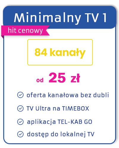 minimalny_25 Minimalny TV 1 - bogaty wybór podstawowych kanałów w atrakcyjnej cenie.